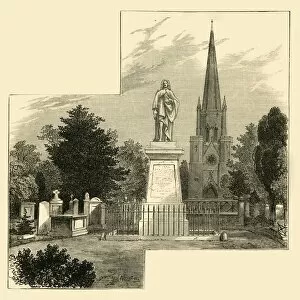 Walford Collection: Dr. Watts Monument, Abney Park Cemetery, c1876. Creator: Unknown