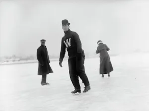Skate Prints: Dr. W.B. Hudson Skating, 1912. Creator: Harris & Ewing
