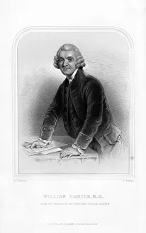 Obstetrician Prints: Dr William Hunter, Scottish anatomist and obstetrician, (1870). Artist:s Freeman