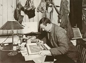 Dr. Wilson Working Up The Sketch Which Is Given at P. 258, 1911, (1913). Artist