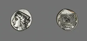 4th Century Bc Prints: Drachm (Coin) Depicting the Goddess Hera, 350-220 BCE. Creator: Unknown