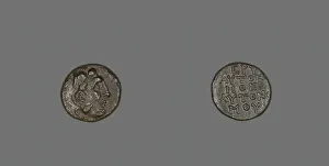 Herakles Gallery: Drachm (Coin) Depicting the Hero Herakles, about 300-200 BCE. Creator: Unknown