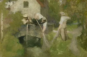 Fishing Net Prints: Dragging in the Woluwe, 1896. Creator: Jan Stobbaerts