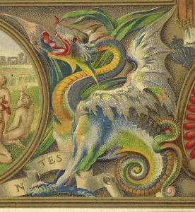 Owen Jones Prints: A dragon, 1844-1849. Creator: Owen Jones