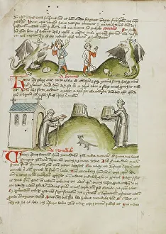 Maid Prints: A Dragon and a Farmer with a Club: A Hermit before a Chapel and a