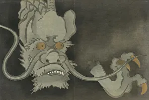 Dragon (Ryu). From the series A World of Things (Momoyogusa), 1909-1910. Creator: Sekka, Kamisaka (1866-1942). Dragon (Ryu). From the series A World of Things (Momoyogusa), 1909-1910. Creator: Sekka, Kamisaka (1866-1942)