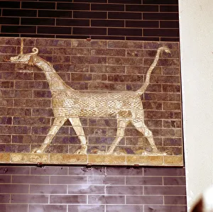 Dragon sacred to the god Marduk, detail of the Ishtar Gate, c604-c562 BC Dragon sacred to the god Marduk, detail of the Ishtar Gate, c604-c562 BC