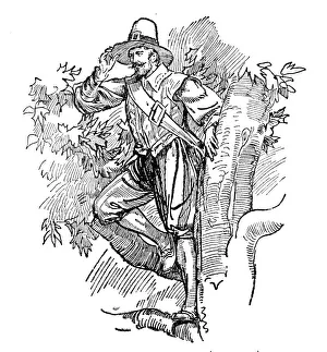 Look Out Point Prints: Drake Climbed the Tree, c1929. Creators: Howard Davie, Harry Payne, Sir Francis Drake
