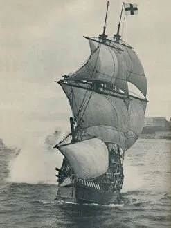 Sir Francis Gallery: Drakes flagship on his voyage round the world, replica, 1937