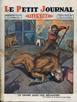 Cage Collection: Drama in a menagerie, 1930. Creator: Unknown