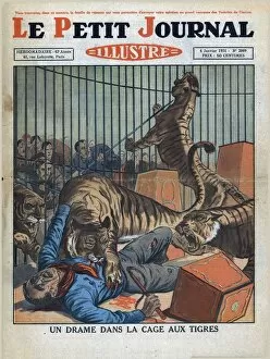 A drama in the tiger cage, 1931. Creator: Unknown