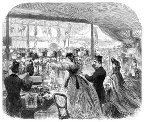 Charity Event Prints: The Dramatic College Fete at the Crystal Palace, 1864. Creator: Unknown