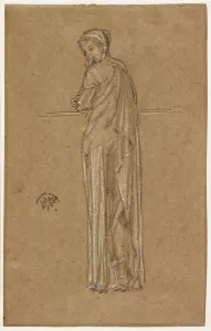 Draped Figure Standing, 1870-1873. Creator: James Abbott McNeill Whistler Draped Figure Standing, 1870-1873. Creator: James Abbott McNeill Whistler