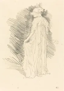Nightgown Prints: The Draped Figure, Back View, 1893. Creator: James Abbott McNeill Whistler