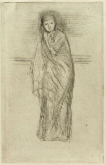 Draped Model, 1870. Creator: James Abbott McNeill Whistler