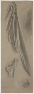 Karel Maseck Prints: Drapery Study, 1888. Creator: Karel Vitezslav Masek