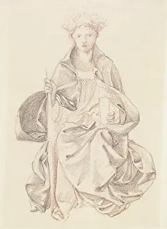 Drapery Study for Christ in Majesty, 1865-66. Creator: Sir Edward Coley Burne-Jones