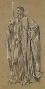 Drapery Study for St John the Baptist, 1865-66. Creator: Sir Edward Coley Burne-Jones