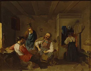 Draughts Prints: The Draughts Players, End of 19th cen Artist: Anonymous