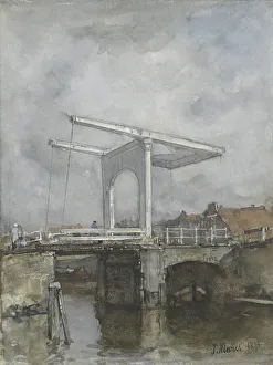 Lever Prints: The Drawbridge, 1875. Creator: Jacob Henricus Maris