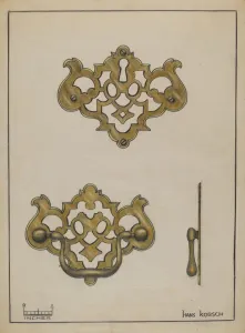 Drawer Prints: Drawer Pull, c. 1936. Creator: Hans Korsch