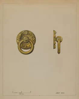 Drawer Prints: Drawer Pull, c. 1936. Creator: Janet Riza