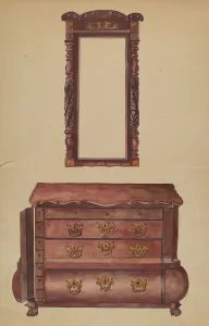 Juanita Lantz Prints: Drawers and Mirror, 1935 / 1942. Creator: Juanita Lantz