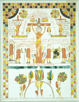 Wounding Prints: Drawing of the Crucifixion, 1800. Creator: Unknown