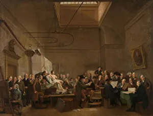 Intellectual Prints: The Drawing Gallery of the Felix Meritis Society, 1801. Creator: Adriaan De Lelie