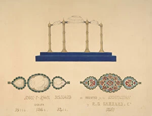 Drawing of the 'Koh-I-Noor Diamond', 1851. Creator: R. S. Garrard & Co