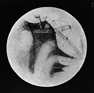 Percival Prints: Drawing of Mars showing canals and dark areas, 1896