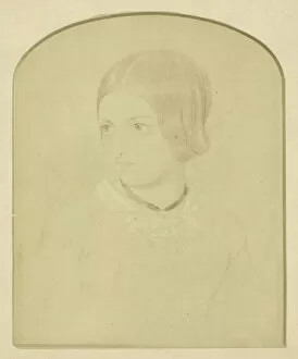 Cabinet Card Gallery: Drawing of Mrs. Craik, 1840 / 70. Creators: Unknown, Benjamin Mulock