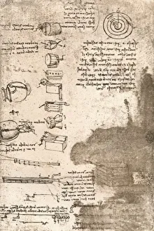 Jean Paul Prints: Drawing of musical instruments and other objects