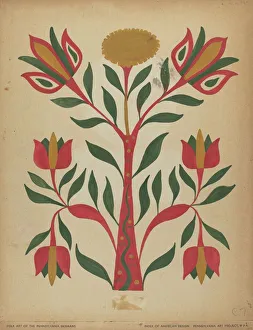 Drawing for Plate 7: From Portfolio Folk Art of Rural Pennsylvania, c. 1939. Creator: Unknown