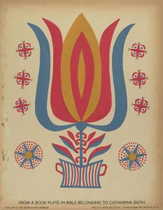 Drawing for Plate 9: From the Portfolio Folk Art of Rural Pennsylvania, c. 1939. Creator: Unknown