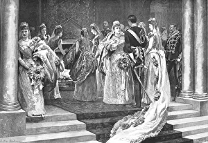 A Drawing-Room at Buchingham Palace -- Waiting in the corridor before presentation to... 1890 A Drawing-Room at Buchingham Palace -- Waiting in the corridor before presentation to... 1890