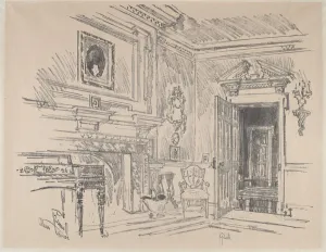 Pennell Joseph Prints: Drawing Room at Cliveden, 1912. Creator: Joseph Pennell