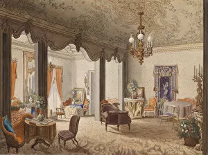 Alexandra Fyodorovna Gallery: Drawing Room of Empress Alexandra Feodorovna at the Villa Butera near Palermo, 1846
