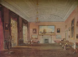 Joseph Mallord William Prints: Drawing Room, Farnley, 1818. Artist: JMW Turner