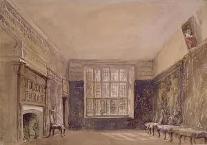 Empty Prints: Drawing Room, Haddon Hall, 1831. Creator: David Cox the Elder