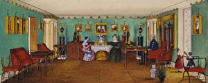 Images Dated 24th June 2013: The Drawing Room in the House of Count Josef August Ilinsky in Romaniv, 1834. Artist: Anonymous