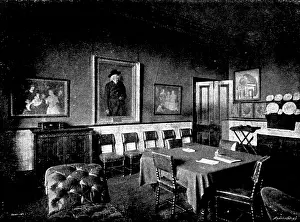 The drawing-room at Professor Blackie's residence, Edinburgh, 1895. Creator: Andre & Sleigh.<br> The drawing-room at Professor Blackie's residence, Edinburgh, 1895