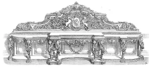 Drawing-room sideboard, by Morant, Boyd, and Morant, in the International Exhibition, 1862. Creator: Unknown