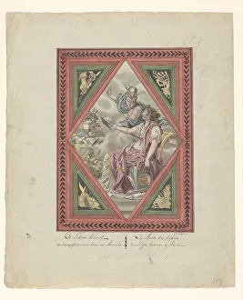 Batavian Prints: Drawing shows her work to Mercury, 1803-c.1899. Creator: J. Enklaar