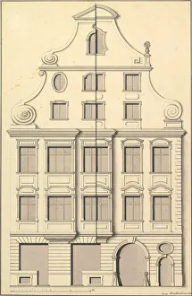 Pen And Black Ink Prints: Drawing for the Street Elevation of a Town House, 1729. Creator: Andreas Schneidmann