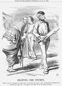 Henry John Temple Prints: Drawing The Stumps, 1862. Artist: John Tenniel