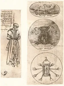 Drawings of Bernardo di Bandino Baroncelli hanged, and emblems, c1472-c1519 (1883) Drawings of Bernardo di Bandino Baroncelli hanged, and emblems, c1472-c1519 (1883)