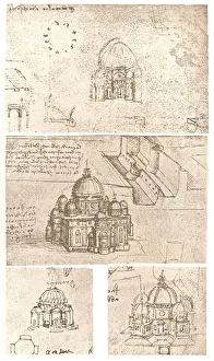 Jean Paul Prints: Four drawings of ecclesiastical architecture