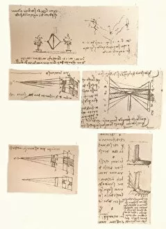 Theory Gallery: Five drawings illustrating the theory of painting, c1472-c1519 (1883). Artist: Leonardo da Vinci