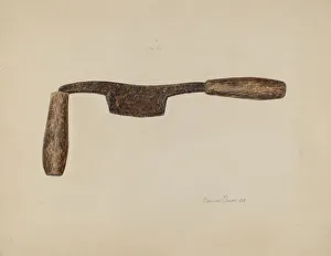 Secor Clarence Prints: Drawknife, 1938. Creator: Clarence Secor